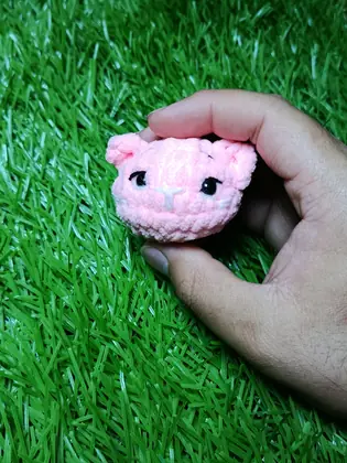 Cabeza gato rosa
