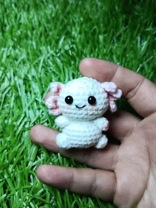 Axolote bebé blanco