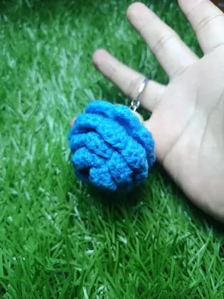 Llavero flor azul